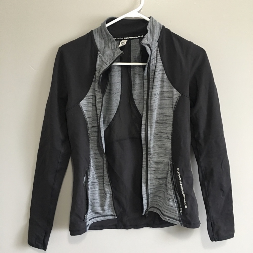 Black and grey workout jacket